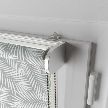 Store enrouleur tamisant Caloundra blanc/gris, l.75 x H.250 cm, INSPIRE