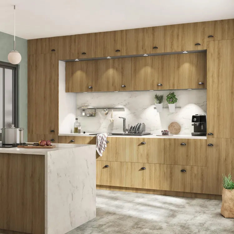 Porte de cuisine Roma effet chêne mat H.76.8 x l.29.7 cm