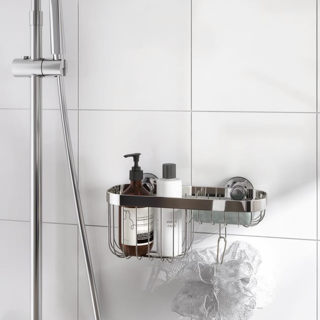 Etagère de douche chromé à visser / à monter mur SENSEA