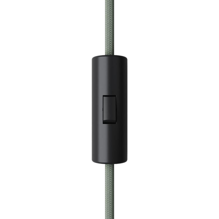 Interrupteur à bascule unipolaire cylindrique noir, CREATIVE CABLES