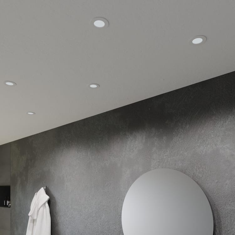 Spot à encastrer Extraflat led, changement d'intensité et de blancs, D8,5 blanc