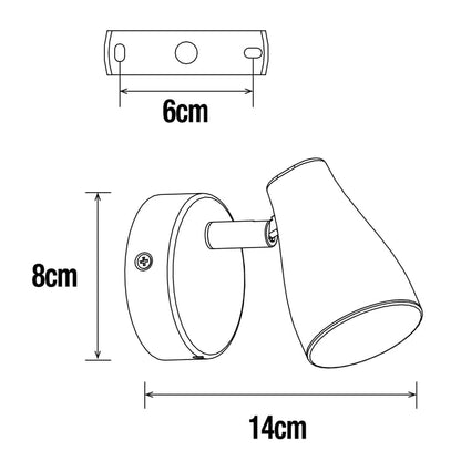 Spot salle de bain GU10, chrome