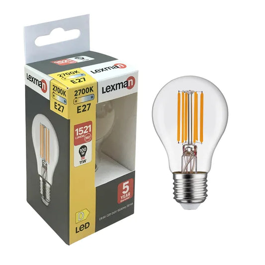 Ampoule led, E27, 1521lm = 100W, blanc chaud, LEXMAN