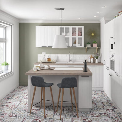 Porte de cuisine Toscane blanc mat H.76.8 x l.29.8 cm