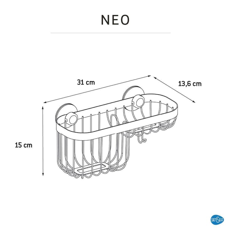 Etagère de douche chromé à visser / à monter mur SENSEA