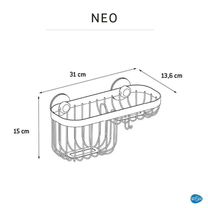 Etagère de douche chromé à visser / à monter mur SENSEA