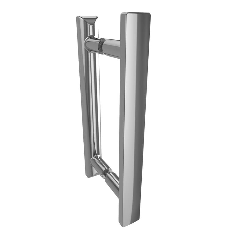 Porte de douche et paroi coulissante, chromé 140 cm + 90 cm, Delia
