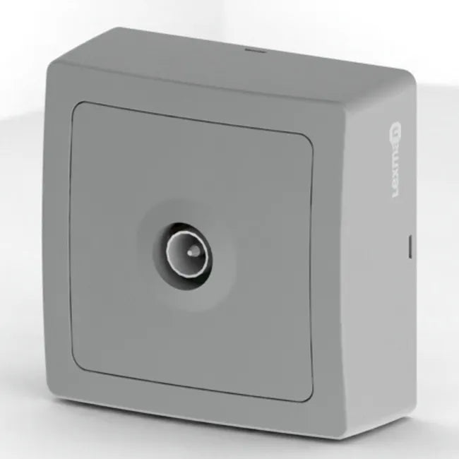 Prise tv saillie, complet Opus, LEXMAN, gris aluminium