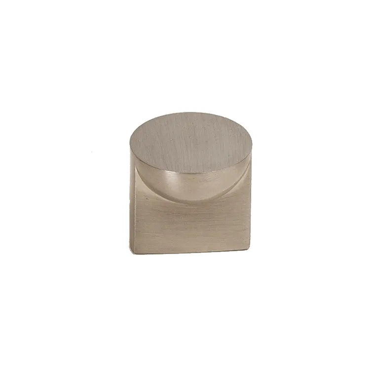 Bouton de meuble style, zamak argent brossé, Diam.25 mm