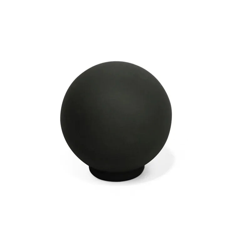 Bouton de meuble rond Boule, abs noir, Diam.28 mm