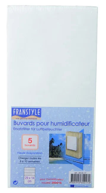 Buvards pour humidificateur 29x14cm
