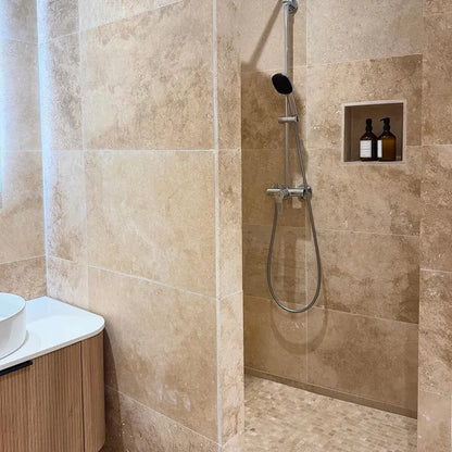 Travertin sol/mur de beige à marron mix Casa classic l.40.6 x L.61 cm