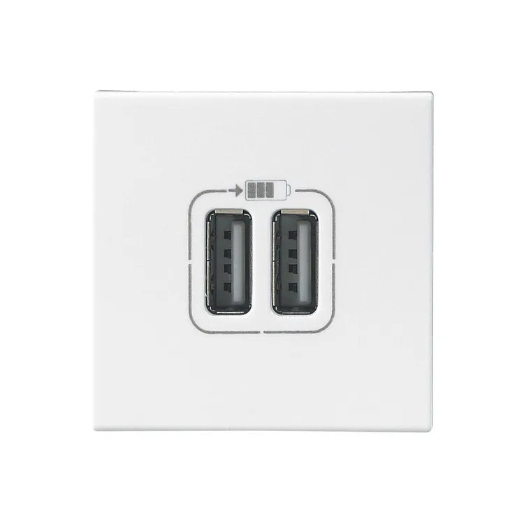 Prise chargeur double usb, à assembler, LEGRAND Mosaic, blanc