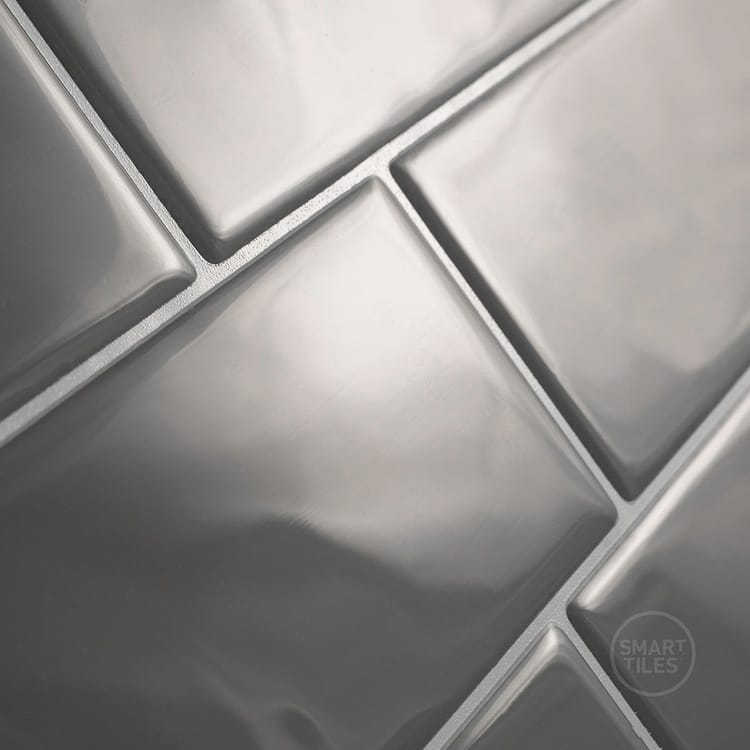 lot de 4 crédences adhésives Métro, gris, 29.36X21.9 cm