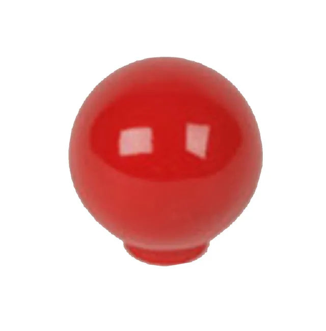 Bouton de meuble rond Boule, abs rouge brillant, Diam.28 mm