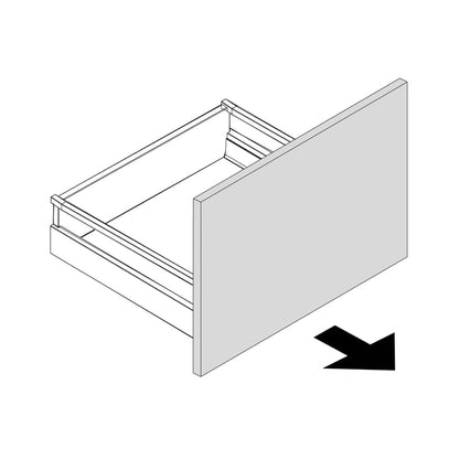 Façade de tiroir de cuisine Vienne gris vert mat H.25.3 x l.89.7 cm