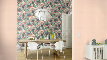 Papier peint intissé Jungle orchidée multicolore