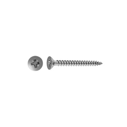 120 vis inox tête fraisée pozidriv STANDERS, Ø4 x L.50 mm