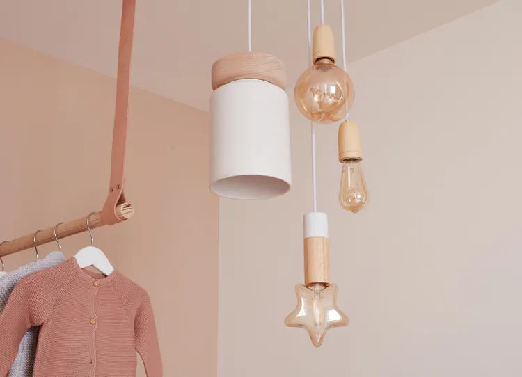 Pavillon à vis E27 métal, 3 sorties, blanc