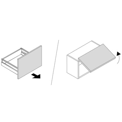 Façade de tiroir de cuisine Vienne gris vert mat H.25.3 x l.59.7 cm