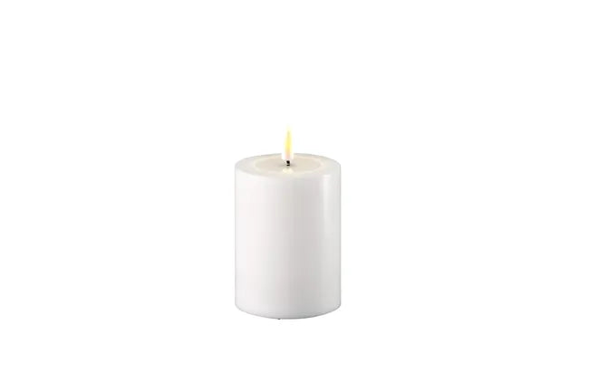 Bougie piles Led, deluxe, blanc, h.10cm blanc