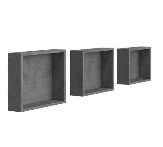 Etagère cube Kalisi gris lin, L.29 x H.29 x P.7 cm