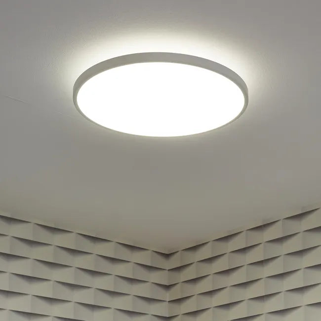 Panneau LED diam 40 cm, 22 W, éclairage indirect, blanc chaud à neutre, blanc