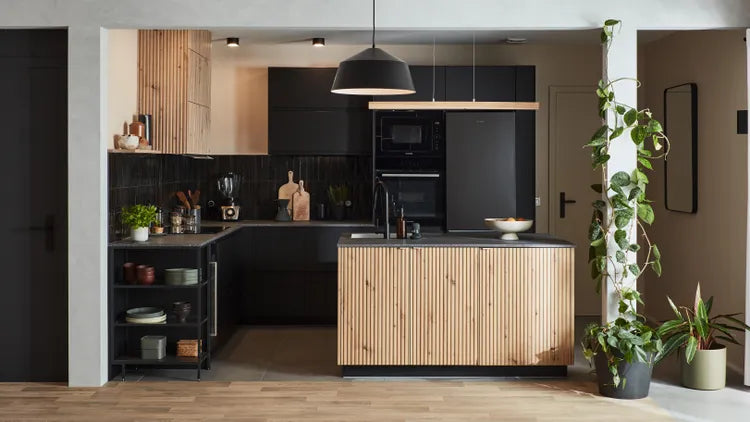 Façade de tiroir de cuisine Sapporo effet chêne mat H.25.3 x l.79.7 cm