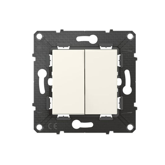 Double poussoir à assembler, BTICINO Altège, neige