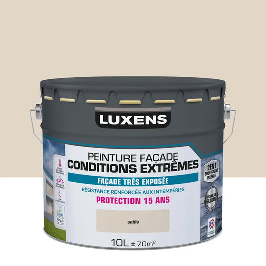 Peinture extérieure façade Conditions extrêmes LUXENS sable mat 10l