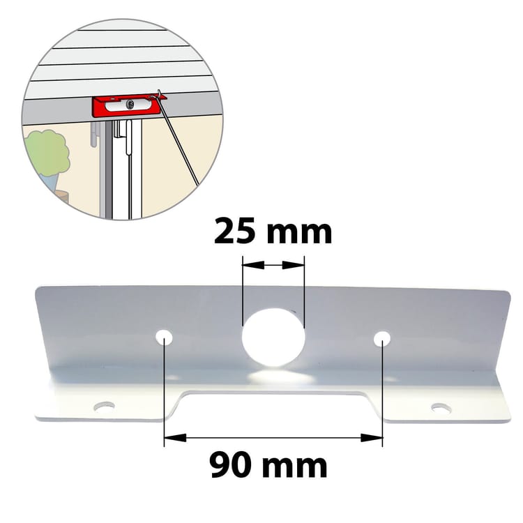 Poignée de tirage composite plastifié, H.40 x L.194 x P.36 mm