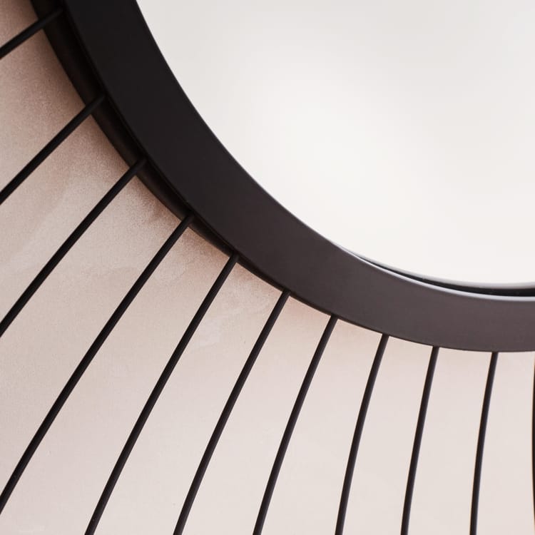 Miroir rond Kasteli noir diam.32 cm