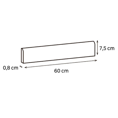 Lot de 2 plinthes Marbre gris clair n°81, Ht. x L. 60 cm, Ep.8 mm