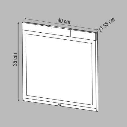 Panneau LED Naoko, 40 x 35 cm, blanc neutre INSPIRE