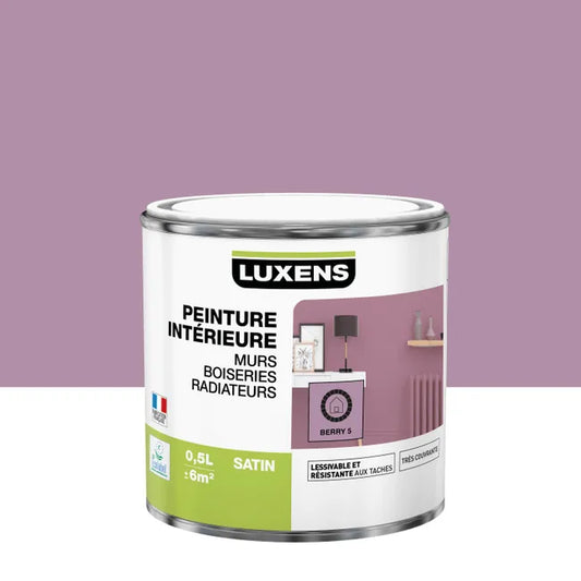 Peinture, mur, boiserie, radiateur, Multisupports LUXENS, berry 5, satiné, 0.5 l