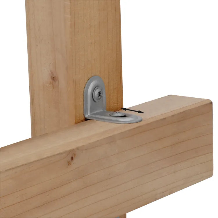 Equerre simple ajustable ht.40xlo.28xla.22xép1.2 mm revêtement MAGNODUR