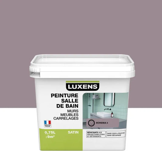 Peinture mur, meuble, carrelage bohemia 4 satin LUXENS Salle de bains 0.75l