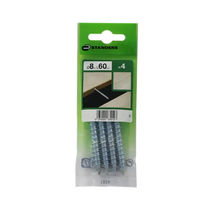 vis double filetage bois/bois acier STANDERS x L.60 mm