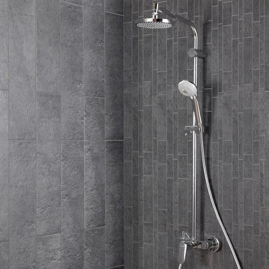 Mosaïque Vestige grès cérame effet pierre noir 30 x 30 cm