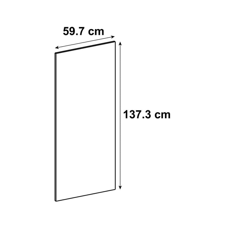 Porte-joue Sapporo effet chêne mat H.138 x l.59.7 cm
