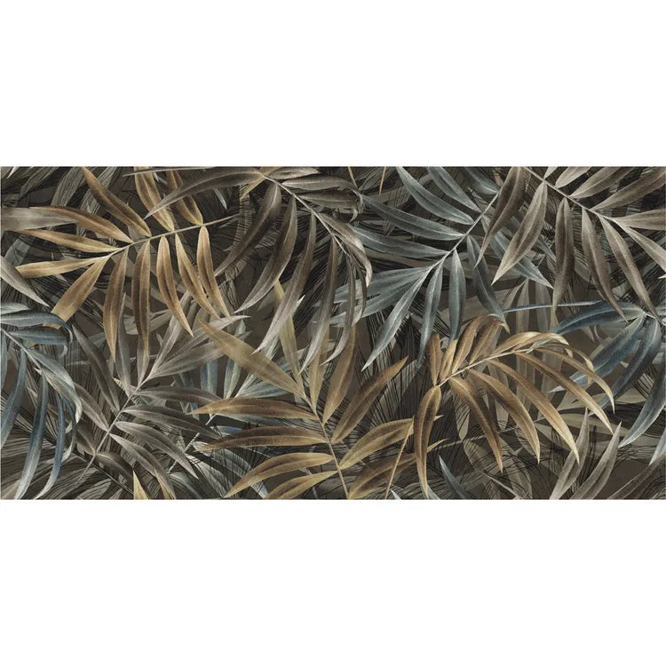 Carrelage mural effet papier peint dark satiné l.60 x L.120 cm Jardin