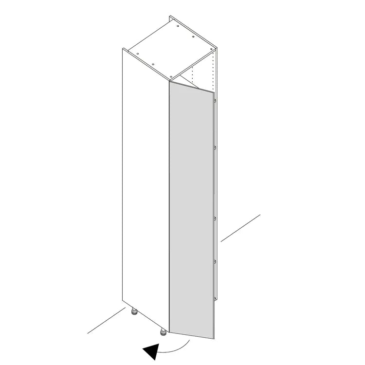 Porte de cuisine Vienne lin mat H.214.4 x l.44.7 cm