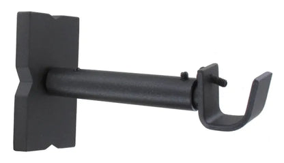 Lot de 2 supports sans reperçage tringle à rideau Factory, 20 mm noir mat IB+