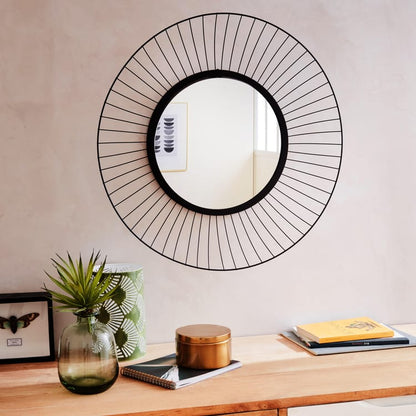 Miroir rond Kasteli noir diam.32 cm