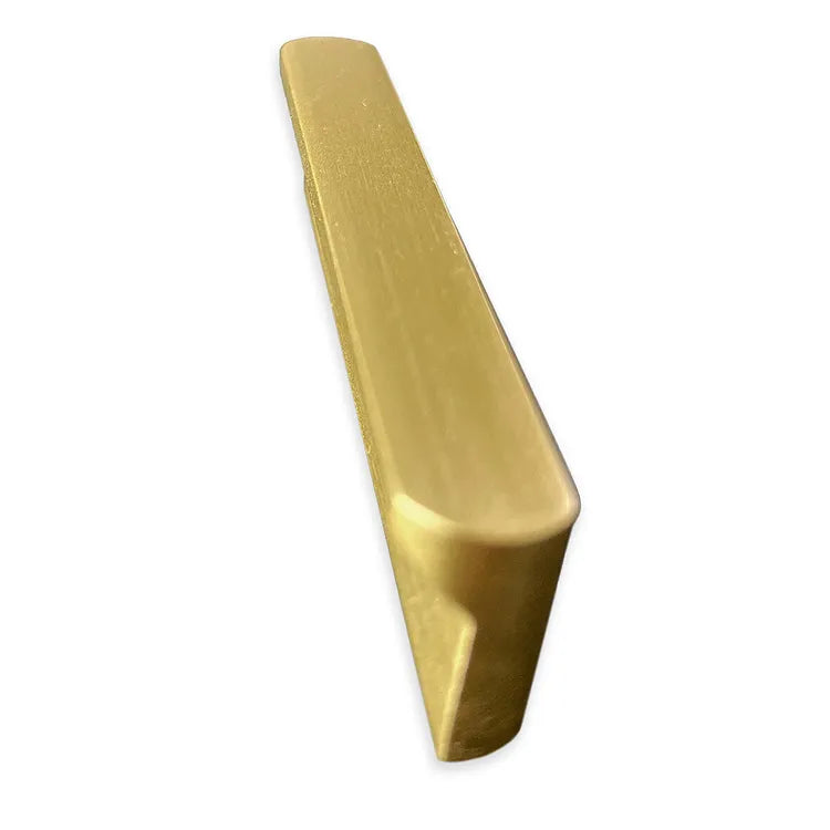 Poignée de meuble Irlande, zinc doré brossé, entraxe 64 mm