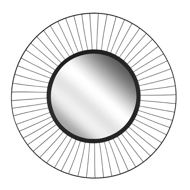 Miroir rond Kasteli noir diam.32 cm