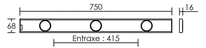 Réglette Bart module led 1 x 8.5 W L.75 cm blanc neutre ARIC