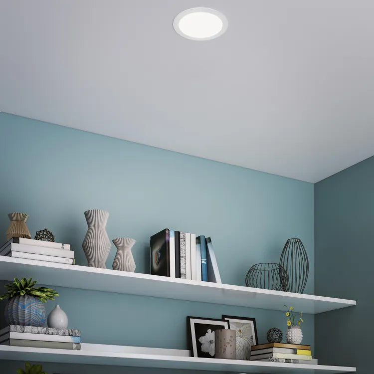 Spot à encastrer Extraflat led, changement d'intensité et de blancs, D22.5 blanc