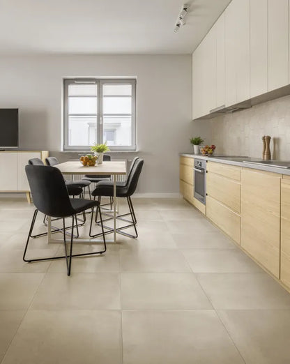 Carrelage mur / sol effet béton ficelle Time l.60 x L.60 cm