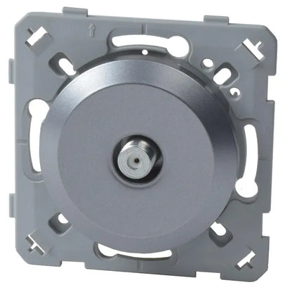 Prise tv type f Epure, LEXMAN, gris aluminium